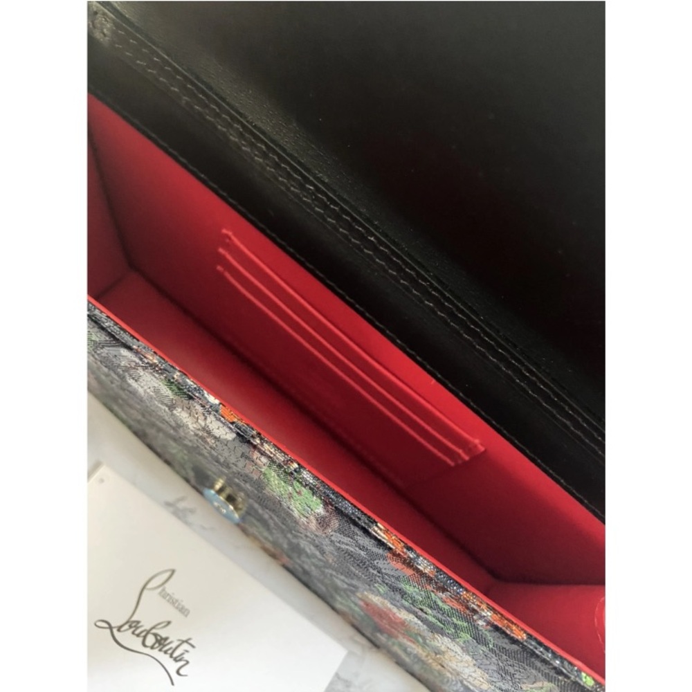 NWT Christian Louboutin Loubi54 Tissu Lamé Sevillana Handbag - Picture 8 of 13